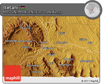 Physical 3D Map of Itetani