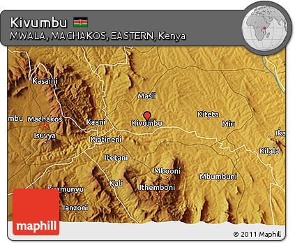 Physical 3D Map of Kivumbu