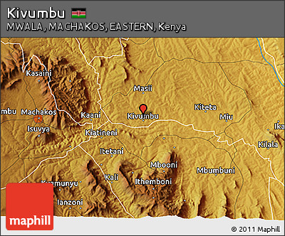 Physical 3D Map of Kivumbu