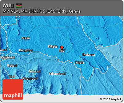 Political 3D Map of Miu