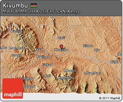 Satellite 3D Map of Kivumbu