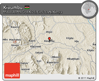 Shaded Relief 3D Map of Kivumbu
