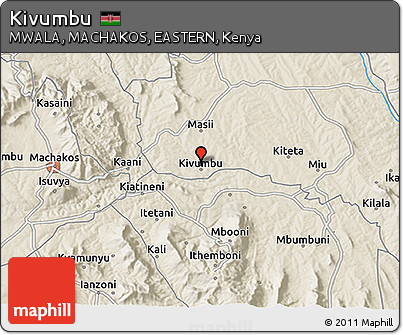 Shaded Relief 3D Map of Kivumbu