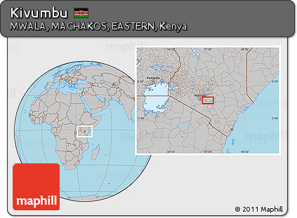 Gray Location Map of Kivumbu