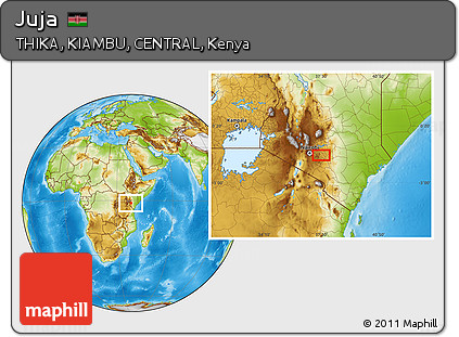 Physical Location Map of Juja