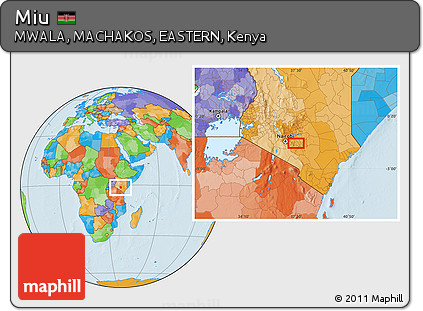 Political Location Map of Miu
