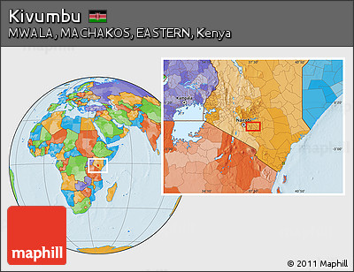 Political Location Map of Kivumbu