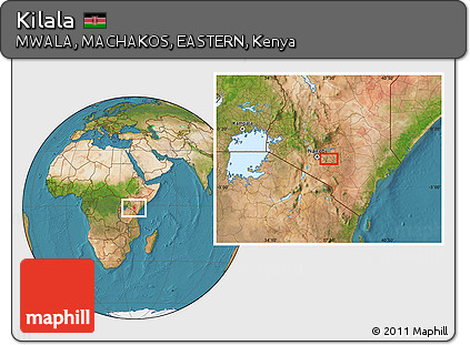 Satellite Location Map of Kilala