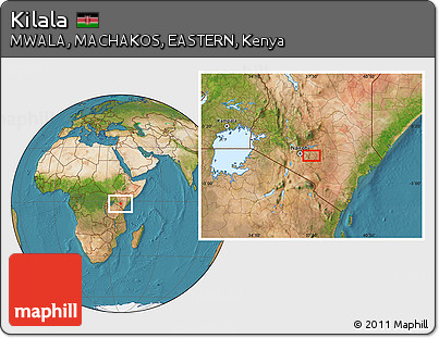 Satellite Location Map of Kilala