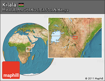 Satellite Location Map of Kilala