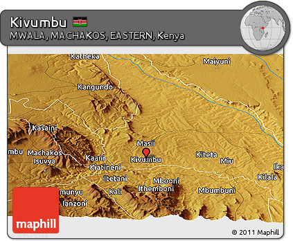Physical Panoramic Map of Kivumbu
