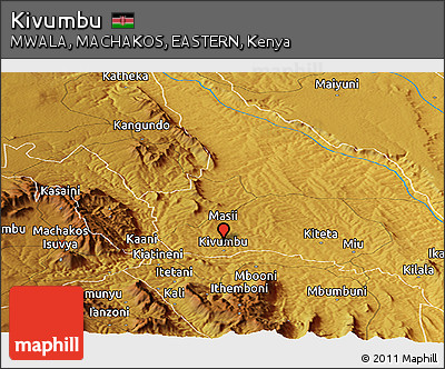 Physical Panoramic Map of Kivumbu