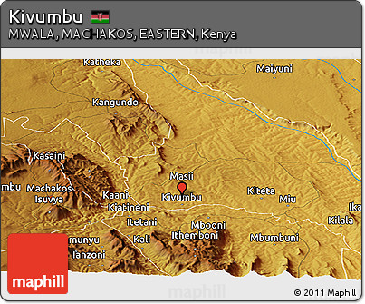 Physical Panoramic Map of Kivumbu
