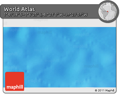 Physical 3D Map of the Area around 1° 24' 2" S, 39° 52' 30" W