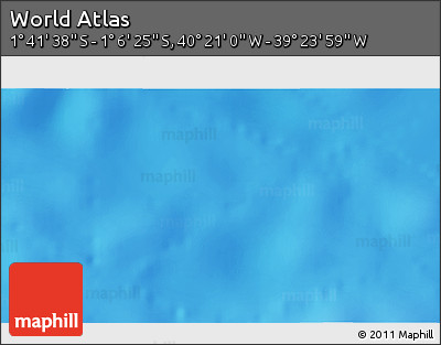 Physical 3D Map of the Area around 1° 24' 2" S, 39° 52' 30" W