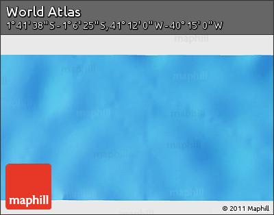 Physical 3D Map of the Area around 1° 24' 2" S, 40° 43' 30" W