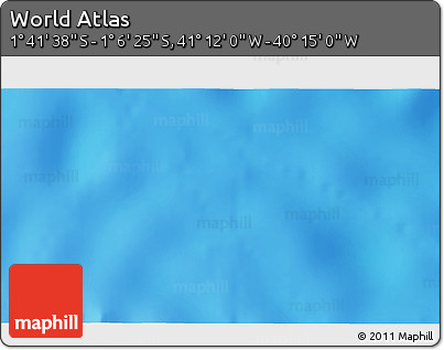 Physical 3D Map of the Area around 1° 24' 2" S, 40° 43' 30" W