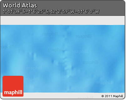 Physical 3D Map of the Area around 1° 24' 2" S, 41° 34' 30" W