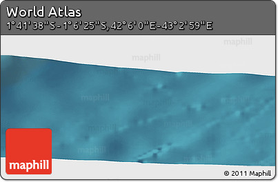Satellite Panoramic Map of the Area around 1° 24' 2" S, 42° 34' 30" E