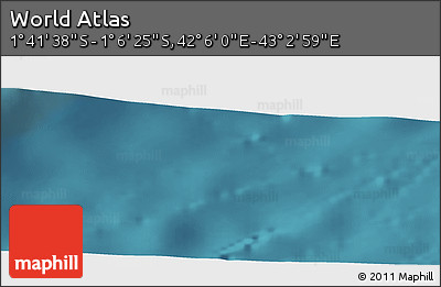Satellite Panoramic Map of the Area around 1° 24' 2" S, 42° 34' 30" E