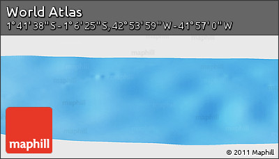 Physical Panoramic Map of the Area around 1° 24' 2" S, 42° 25' 29" W