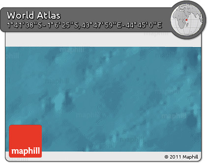 Satellite 3D Map of the Area around 1° 24' 2" S, 44° 16' 29" E
