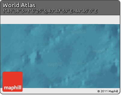 Satellite 3D Map of the Area around 1° 24' 2" S, 44° 16' 29" E