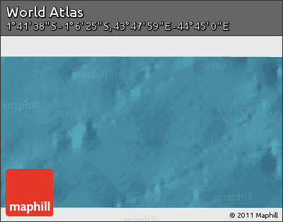 Satellite 3D Map of the Area around 1° 24' 2" S, 44° 16' 29" E