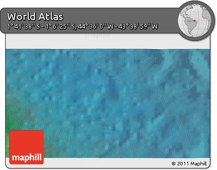 Satellite 3D Map of the Area around 1° 24' 2" S, 44° 7' 30" W