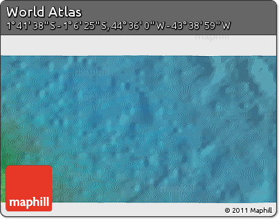 Satellite 3D Map of the Area around 1° 24' 2" S, 44° 7' 30" W