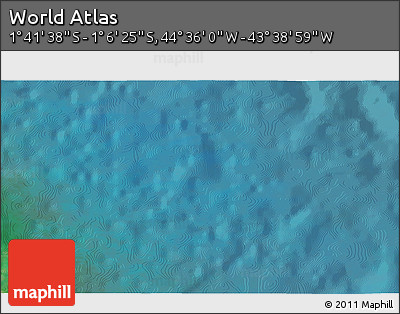 Satellite 3D Map of the Area around 1° 24' 2" S, 44° 7' 30" W
