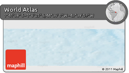 Physical Panoramic Map of the Area around 1° 24' 2" S, 44° 7' 30" W