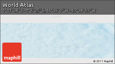 Physical Panoramic Map of the Area around 1° 24' 2" S, 44° 7' 30" W