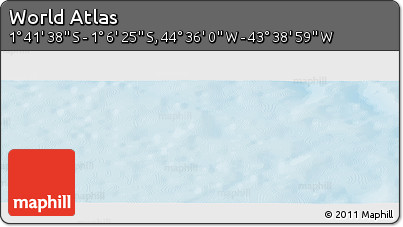 Physical Panoramic Map of the Area around 1° 24' 2" S, 44° 7' 30" W