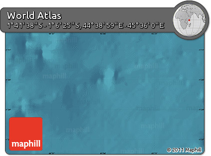 Satellite Map of the Area around 1° 24' 2" S, 45° 7' 30" E