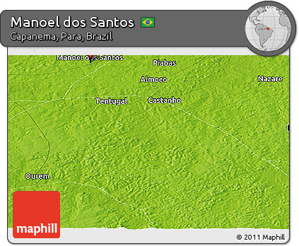 Physical Panoramic Map of Manoel Dos Santos