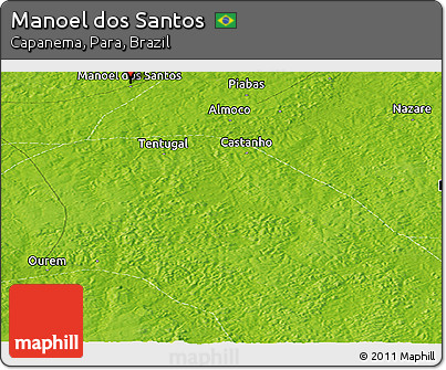 Physical Panoramic Map of Manoel Dos Santos