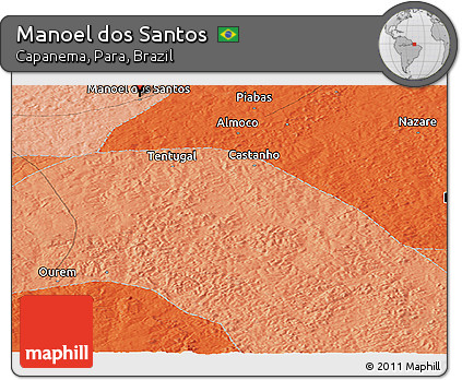 Political Panoramic Map of Manoel Dos Santos