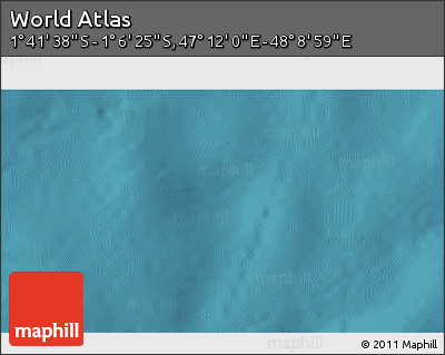 Satellite 3D Map of the Area around 1° 24' 2" S, 47° 40' 29" E