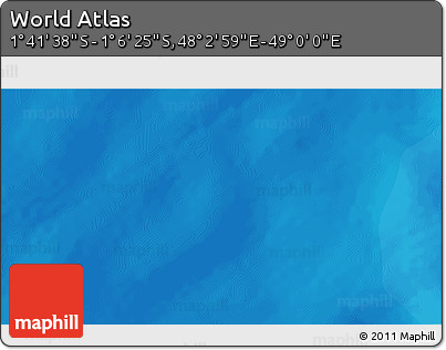 Political 3D Map of the Area around 1° 24' 2" S, 48° 31' 29" E