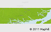 Physical Panoramic Map of the area around 1° 24' 2" S, 49° 13' 30" W