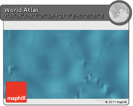 Satellite 3D Map of the Area around 1° 24' 2" S, 51° 55' 29" E