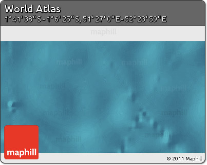 Satellite 3D Map of the Area around 1° 24' 2" S, 51° 55' 29" E