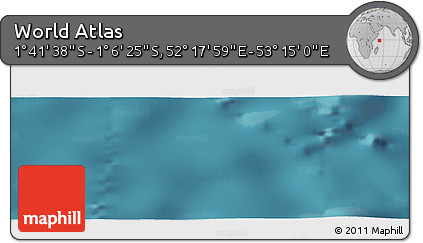 Satellite Panoramic Map of the Area around 1° 24' 2" S, 52° 46' 29" E