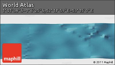 Satellite Panoramic Map of the Area around 1° 24' 2" S, 52° 46' 29" E