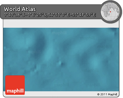 Satellite 3D Map of the Area around 1° 24' 2" S, 55° 19' 30" E