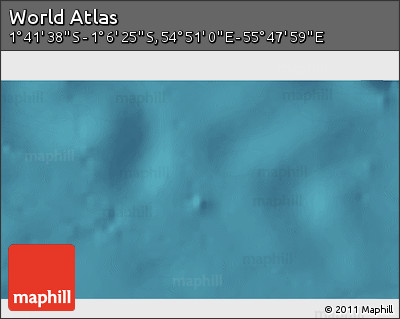 Satellite 3D Map of the Area around 1° 24' 2" S, 55° 19' 30" E