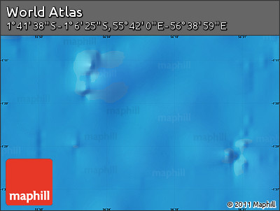 Physical Map of the Area around 1° 24' 2" S, 56° 10' 29" E