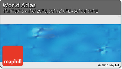 Shaded Relief Panoramic Map of the Area around 1° 24' 2" S, 56° 10' 29" E