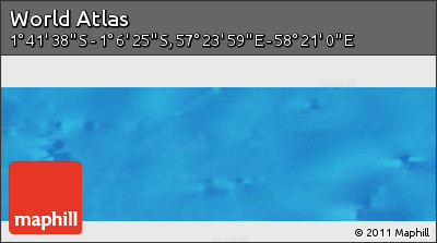 Physical Panoramic Map of the Area around 1° 24' 2" S, 57° 52' 30" E